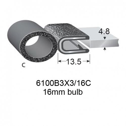 PINCHWELD BLACK TOP BULB 16mm