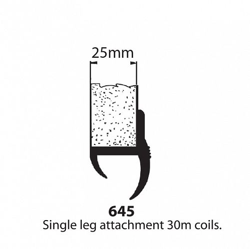 DOOR SEALS - RUBBER - 25mm (SINGLE LIP)