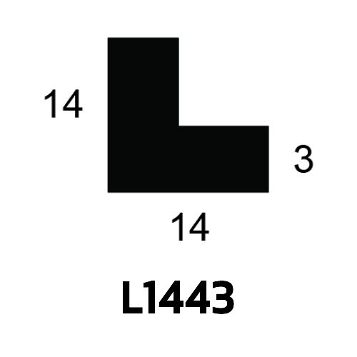 RUBBER EXTRUSION L-SHAPE - 14x14x3mm 