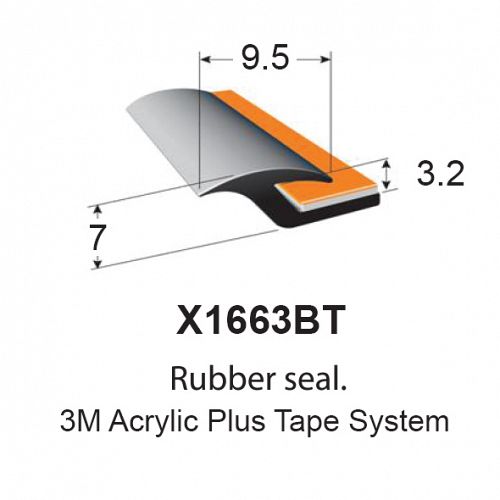 FENDER FLARE TRIM  - 9.5x7x3.2mm - (MADE BY 3M)