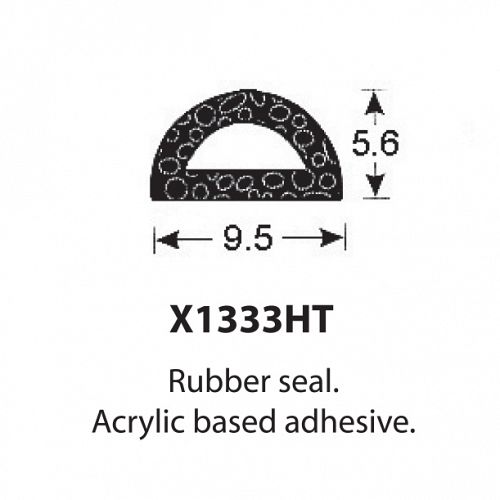 SPONGE RUBBER SEALS - 9.5x5.5mm