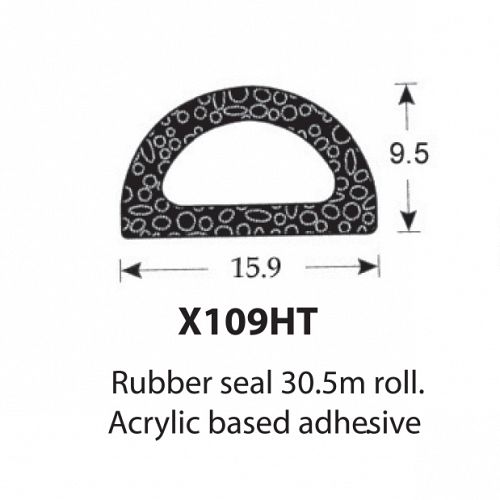 SPONGE RUBBER SEALS - 15.8x9.5mm