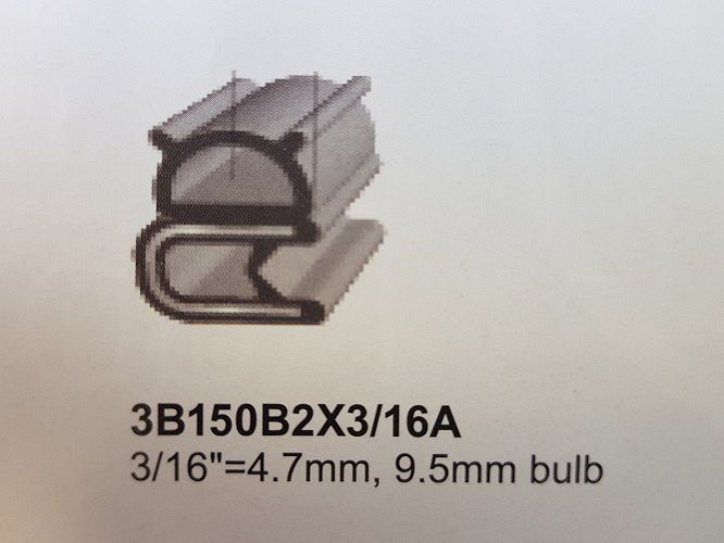 PINCHWELD BLACK SIDE BULB WITH FLAPS 9.5mm