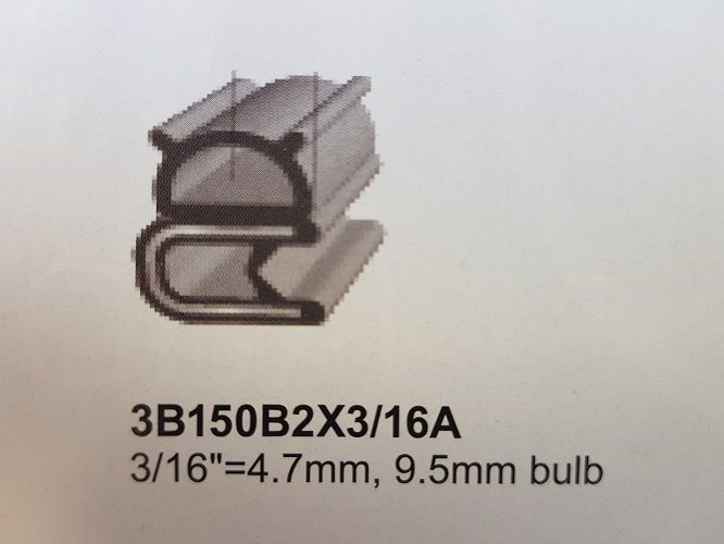 PINCHWELD WITH 9.5mm BULB - 4.7mm PANEL (3/16")