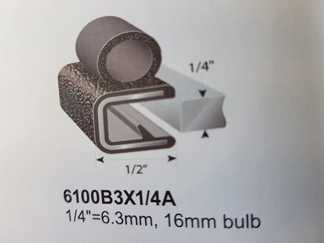 PINCHWELD WITH 16mm BULB - 6.3mm PANEL (1/4")