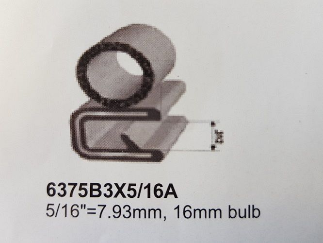 PINCHWELD WITH 16mm BULB - 7.93mm PANEL (5/16")