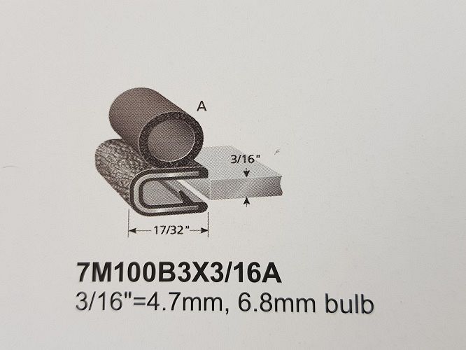 PINCHWELD BLACK TOP BULB 6.8mm
