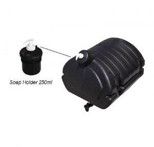 POLYETHYLENE WATER TANK - 30 LITRE - W/ SOAP HOLDER (BK)