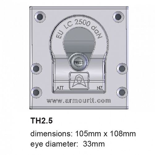 TIGER HOOK LOAD ANCHOR - 2.5 TONNE - 33mm EYE