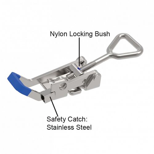 OVER CENTRE FASTENER W/ SAFETY CATCH