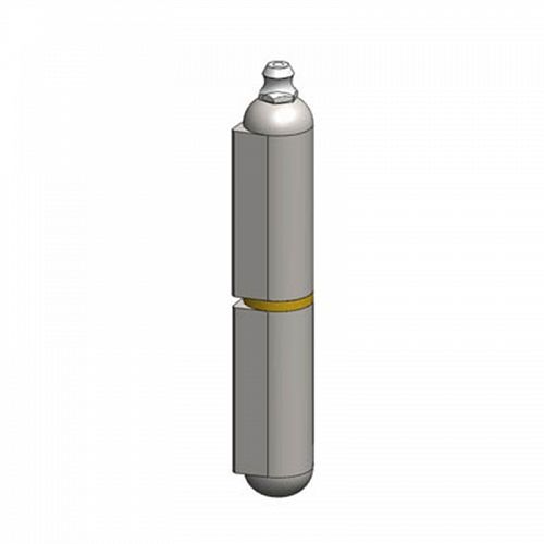 120mm WELD-ON HINGE STEEL PIN, BRASS WASHER - GREASE NIPPLE