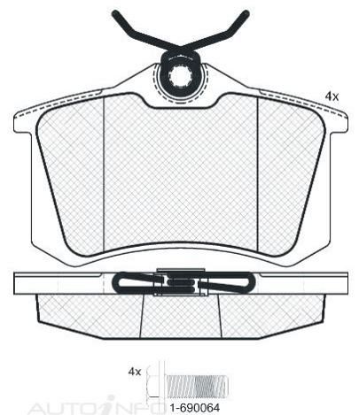 DISC BRAKE PADS REAR CITROEN 