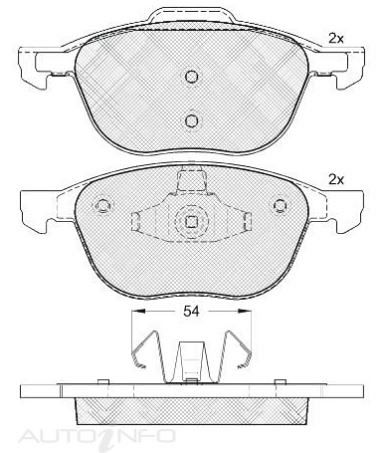 DISC BRAKE PADS FRONT FORD MAZDA VOLVO