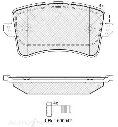 DISC BRAKE PADS REAR AUDI MERCEDES