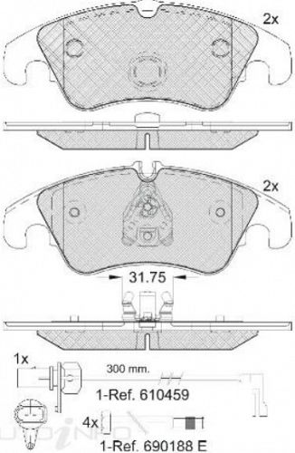 DISC BRAKE PADS FRONT AUDI MERCEDES