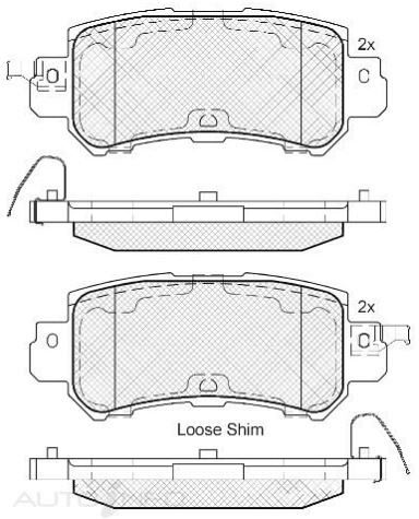 DISC BRAKE PADS REAR MAZDA