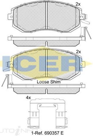DISC BRAKE PADS FRONT SUBARU
