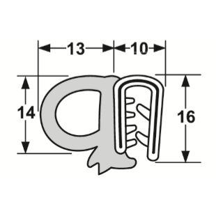 PINCHWELD – EPDM SIDE BULB/FLAP SPONGE SEAL