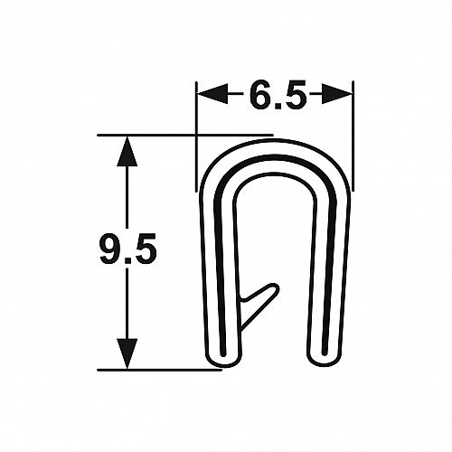 PINCHWELD-PVC EDGE TRIM- BLACK