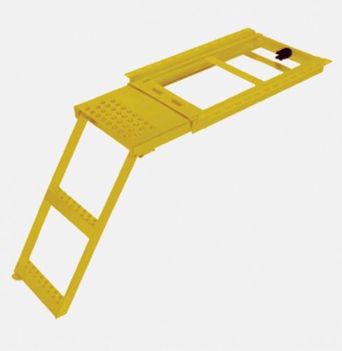 PULLOUT LADDER WITH PLATFORM - 3 STEP YELLOW