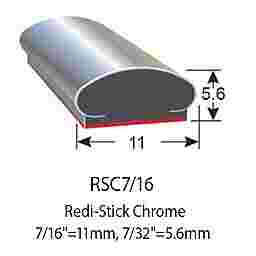 RUBBER EXTRUSIONS - REDI-STICK CHROME - 11x5.6mm 