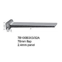 RUBBER EDGE TRIMS WITH 76mm FLAP - 2.4mm PANEL 
