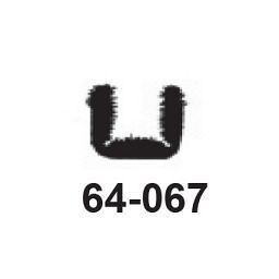 GLASS CHANNELING FLOCKED RUBBER