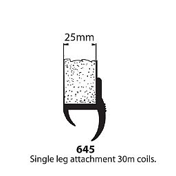 DOOR SEALS - RUBBER - 25mm (SINGLE LIP)
