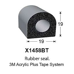 SPONGE RUBBER SEALS - 19x19mm (MADE BY 3M)