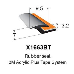 FENDER FLARE TRIM  - 9.5x7x3.2mm - (MADE BY 3M)