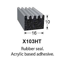 SPONGE RUBBER SEALS - 16x10mm