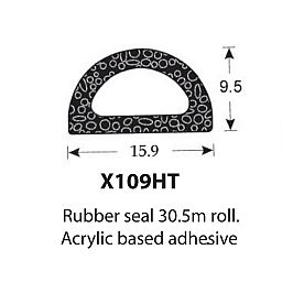 SPONGE RUBBER SEALS - 15.8x9.5mm
