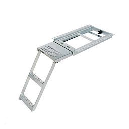 PULLOUT LADDER WITH PLATFORM - 2 STEP ZINC