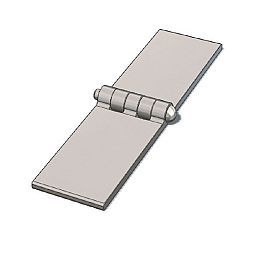 BLACK FLAP STEEL HINGE - 50x100mm, 6mm Thick, 8mm Pin