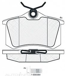 DISC BRAKE PADS REAR CITROEN 