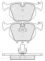 DISC BRAKE PADS REAR BMW