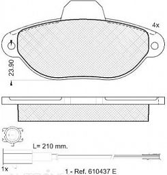 DISC BRAKE PADS FRONT FIAT