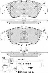 DISC BRAKE PADS FRONT AUDI MERCEDES