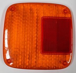 LENS, BLINKER AMBER REAR with RED REFLECTOR 