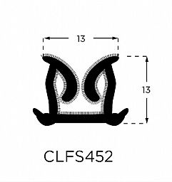 Flock Sprayed Rubber Channel 