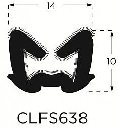 Flock Sprayed Rubber Channel 