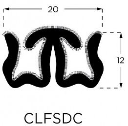 Flock Sprayed Double Flex Rubber Channel 