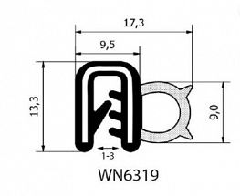 Door Seal 6319 Black