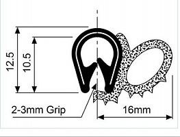 Door Seal 6272 Black