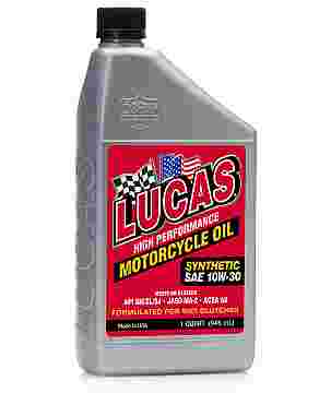 Lucas Synthetic SAE 10W30 Motorcycle Oil 