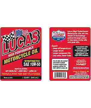 Lucas Syn SAE 10W-50 Motorcycle Oil 