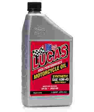 Lucas Syn SAE 10W40 Moly Motorcycle Oil 