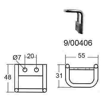 FLUSH PADDLE LATCH - STAINLESS STRIKER PLATE