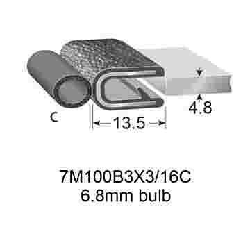 PINCHWELD BLACK TOP BULB 6.8mm