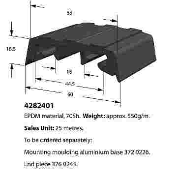 BUFFERS FOR ALUMINIUM EXTRUSION - RUBBER MOUNTING